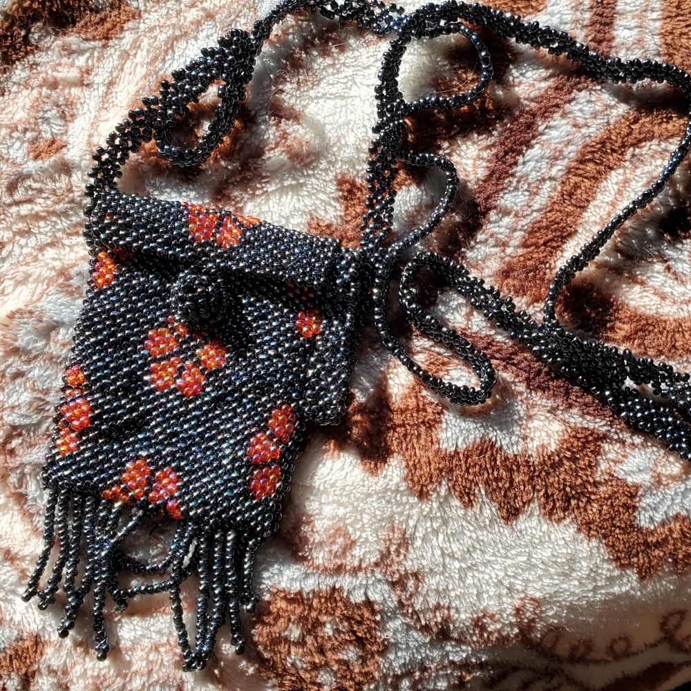 ✴ 2/$20 Iridescent beaded purse necklace